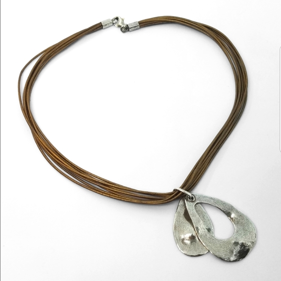 Silpada Jewelry - Silpada Sterling Silver and Leather Pendant Necklace